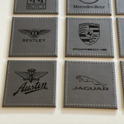Single Car Rolls Royce Custom Engraved Leatherette Coaster Silver. Man Cave Desk Gift 4 Single Car Rolls Royce Custom Engraved Leatherette Coaster Silver. Man Cave Desk Gift 4
