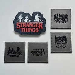 Set Of 4 Custom Stranger Things Leatherette Drink Mats /Coasters Silver Gift Set 6