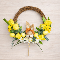 A Yellow Bunny Wreath
