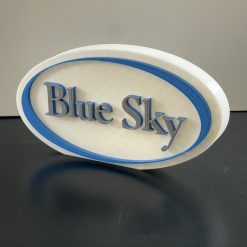Blue Sky 3D plaque Shelf / Desk Autistic Autism ADHD Sensory Gift 1
