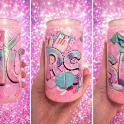 NURSE snow globe tumbler 16oz