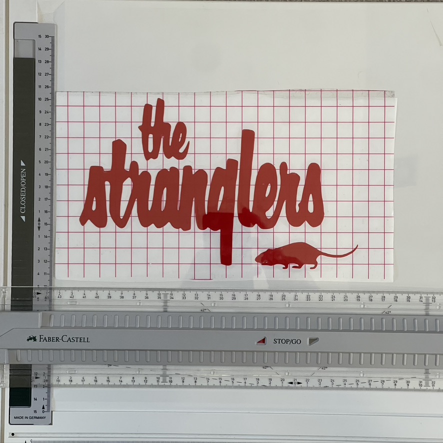 The Stranglers Rat Vinyl Decal - Red The Stranglers Rat Vinyl Decal - Red