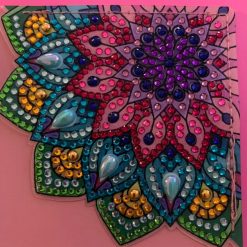 Diamond art compact mirror
