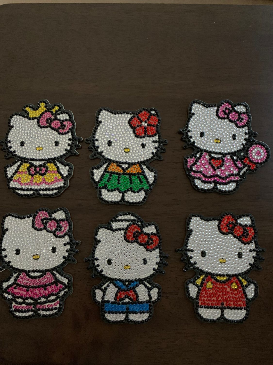 Diamond art Hello Kitty coasters Diamond art Hello Kitty coasters