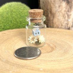 Miniature handmade ceramic house dangling in a sweet glass jar (Copy) 2