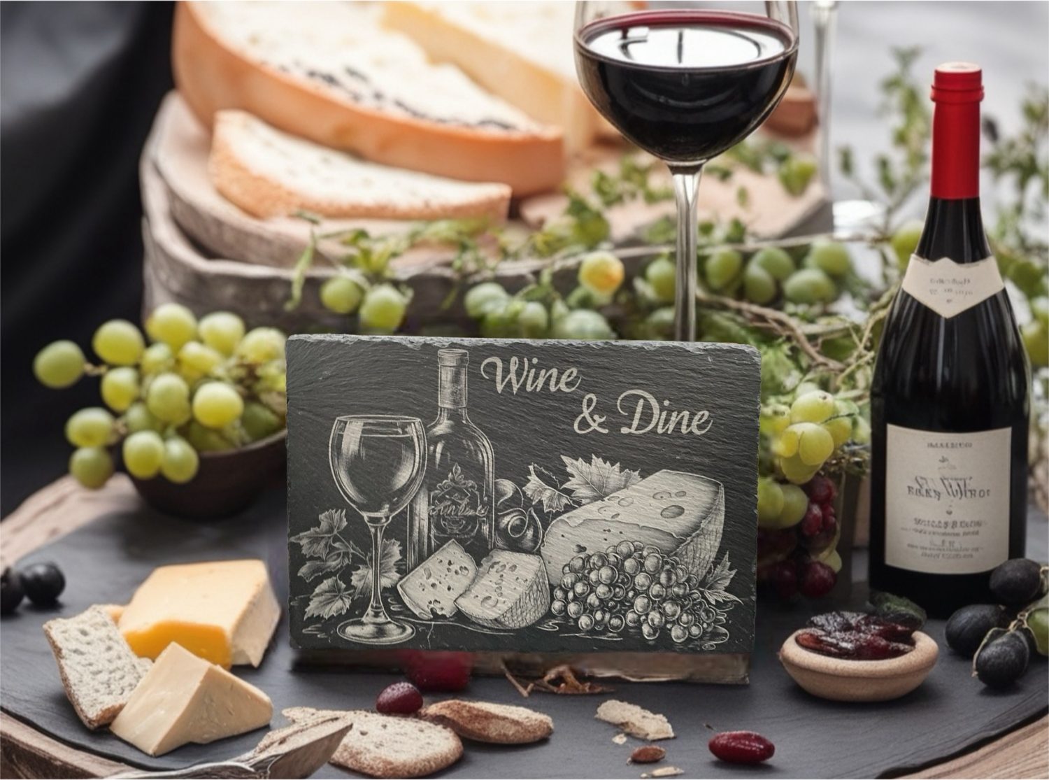 Rectangular Wine and Cheese Serving Platter Rectangular Wine and Cheese Serving Platter