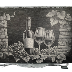 Rectangular Wine and Cheese slate serving platter 1