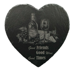 Heart Wine and Cheese slate serving platter 1