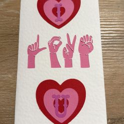 Handmade “I Love U” Sign Language Card – Heart Design Love Card