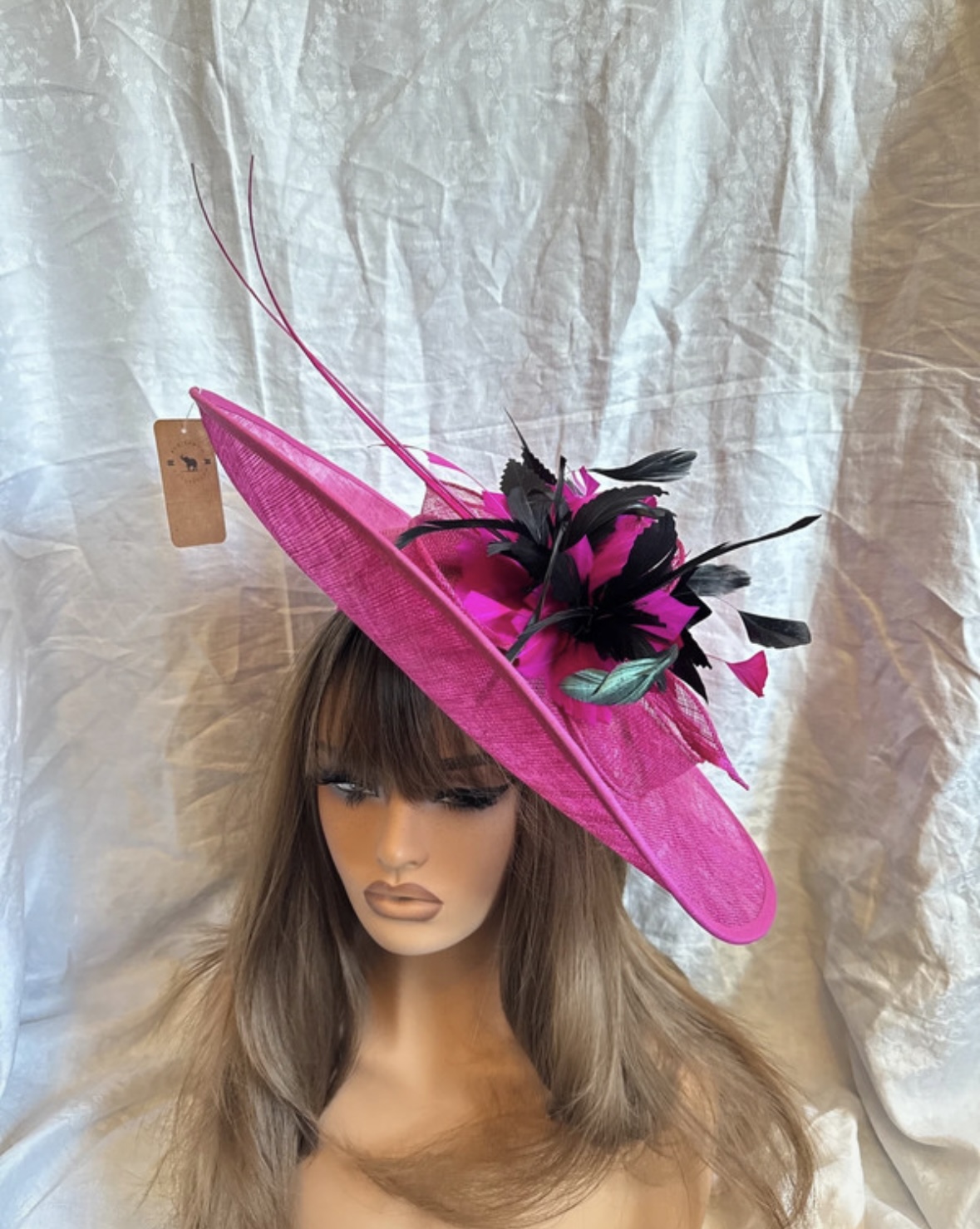 Large ivory hatinator with black accents Large ivory hatinator with black accents