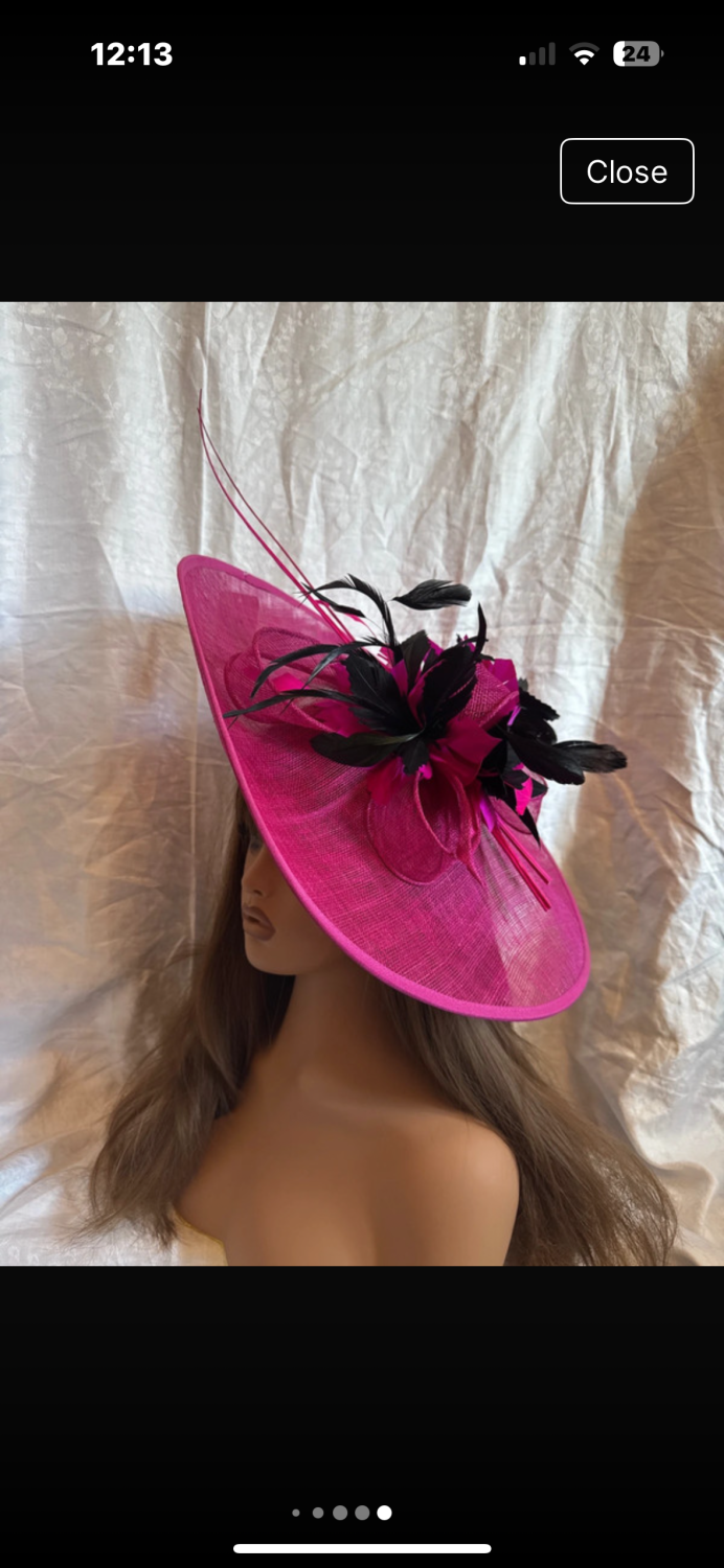 Large ivory hatinator with black accents Large ivory hatinator with black accents