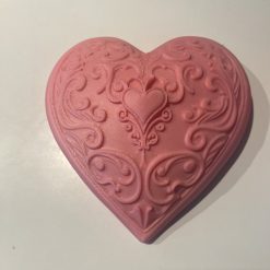 Valentines Red or Pink heart magnet with details on the heart 4 Valentines Red or Pink heart magnet with details on the heart 4