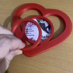 Heart Photo Frame with circle Insert – Freestanding 1 Heart Photo Frame with circle Insert – Freestanding 3
