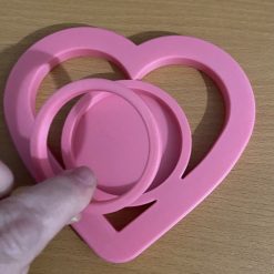 Heart Photo Frame with circle Insert – Freestanding 9 Heart Photo Frame with circle Insert – Freestanding 11