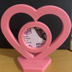 Heart Photo Frame with circle Insert – Freestanding 3 Heart Photo Frame with circle Insert – Freestanding 5