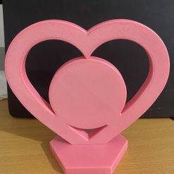 Heart Photo Frame with circle Insert – Freestanding 4 Heart Photo Frame with circle Insert – Freestanding 6