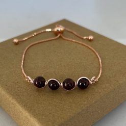 Garnet Bracelet Rose Gold