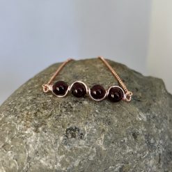 Garnet Bracelet Rose Gold 4 Garnet Bracelet Rose Gold 4