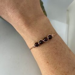 Garnet Bracelet Rose Gold 5 Garnet Bracelet Rose Gold 5