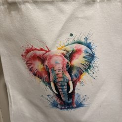 Elephant bright tote bag