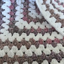 Crochet blanket/throw mixed colour