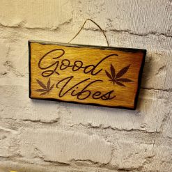 Good Vibes wooden sign
