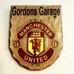 Football club wooden sign