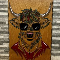 Funky Highland cow