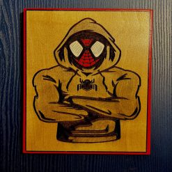 Spider man wooden plaque