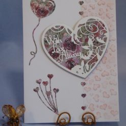Filigree Rose Heart card for Any Occasion