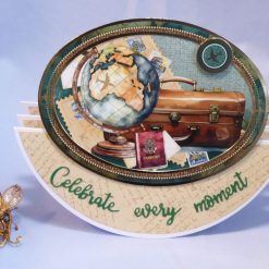 Globe & Suitcase Rocker card for Any Occasion