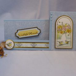 Bouquet & Blue Tits Stepper Birthday Card