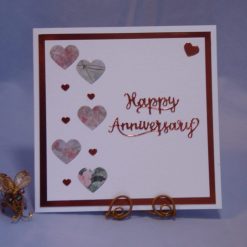 Floating Hearts Anniversary Card