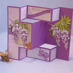 Decoupage Wisteria Birthday Card