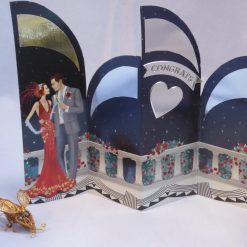 Art Deco Couple Congratulations Card