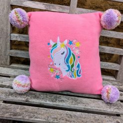Pink Unicorn Fleece Cushion