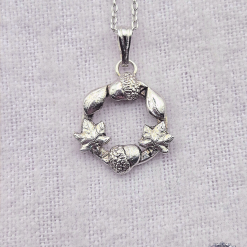 Pendant Only - Nature Inspired Sterling Silver Wreath Pendant