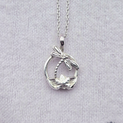 Pendant Only - Dragonfly And Nature Inspired Sterling Silver Pendant