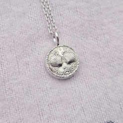 Pendant Only - Seashells Coin Sterling Silver Pendant 1