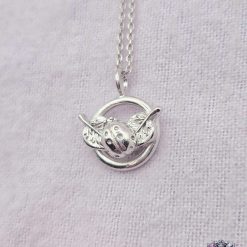 Pendant Only - Ladybird And Leaves Sterling Silver Pendant 4 Pendant Only - Ladybird And Leaves Sterling Silver Pendant 4