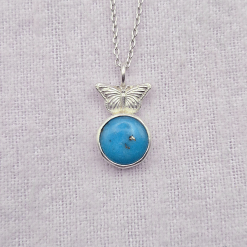 PENDANT ONLY - Natural Turquoise Sterling Silver Pendant