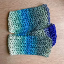 Scarf - Crochet Blue/Green 4