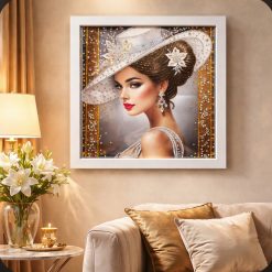 Diamond painting lady