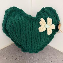 Heart Shaped Plush Cushion (Green)