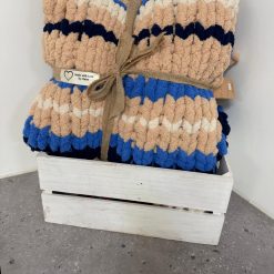 Throw Blanket (Beige-Mustard-Brown)