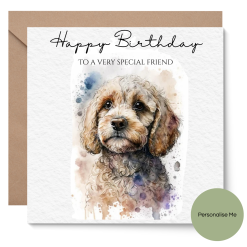 Personalised Cockerpoo Birthday Card