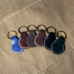 Circular Leather Keyring