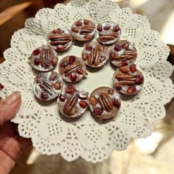 Pecan and Pomegranite Chocolate bites