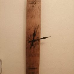 Whiskey barrel stave clock