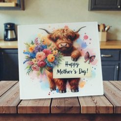 Mothers Day Glass Chopping Board / Work Saver